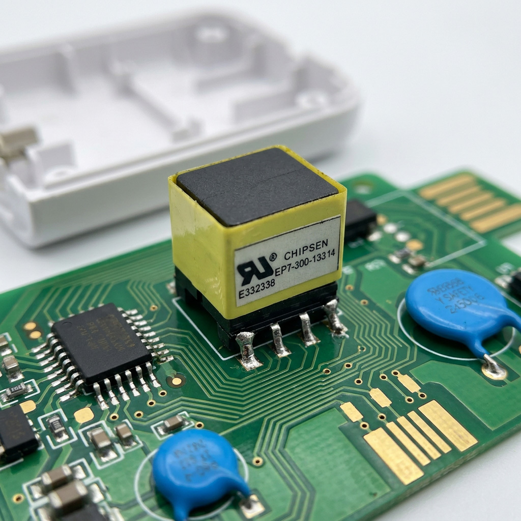 EP7 Mini SMPS Pulse Transformer Excellent EMI Shielding Custom SMD PCB Mount