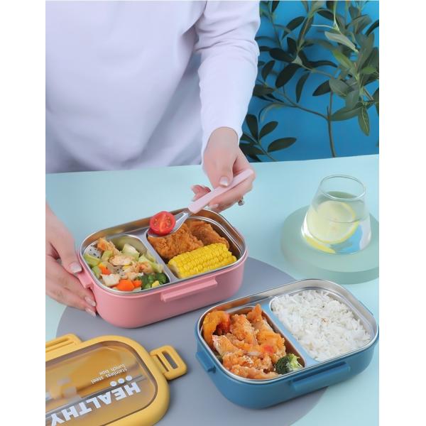 Металлическая коробка с обедом для бенто из нержавеющей стали