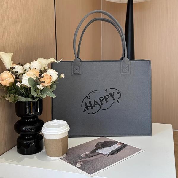 New Style Fashion Canvas Tote Bag With Long Rope Handle Colorful Laminated Cotton Magnetic Buckle Patterned Letters Tote Bag Letter Pattern Direct From Manufacturer Wholesale