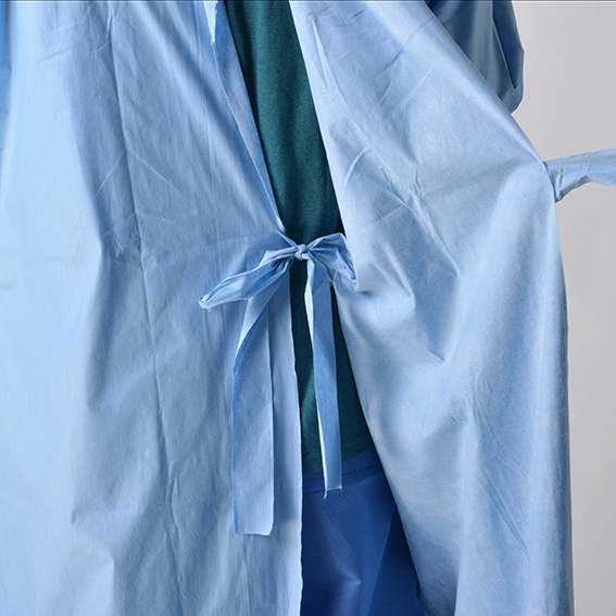 Soft Feeling Disposable Surgical Gown , Blue Disposable Overalls Non Toxic