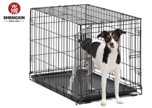 Space Saving 60x43x49.5cm Metal Dog Cage Sustainable Collapsible