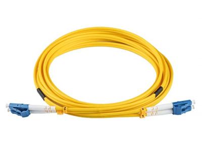 5 Meters LC To LC Fiber Patch Cable Single Mode Duplex Yellow Jacket RoHS Approval