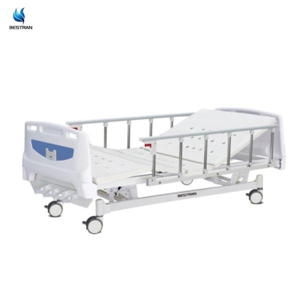 Low Maintenance Manual Adjustable Hospital Bed 5 Function 4 Crank Patient Care Bed