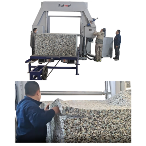 PU Foam Cutting Machine with Automatic Table Movement and Touch Screen Settings for Consistent and Accurate Foam Slicing