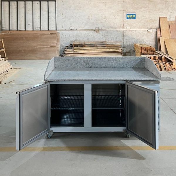 Marble Top and Professional Pizza Prep Table/pizza Display Refrigerator Refrigerated Pizza Counter