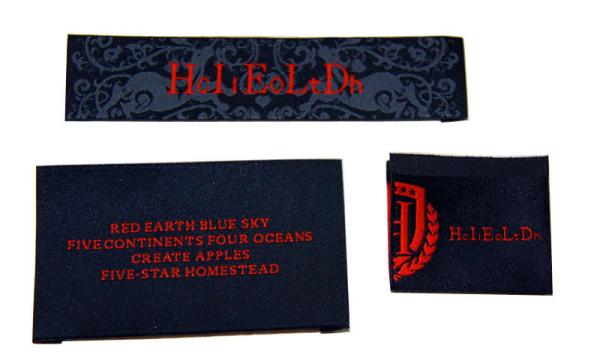 Luxury design High density Custom color Clothing Woven Labels For Gloves