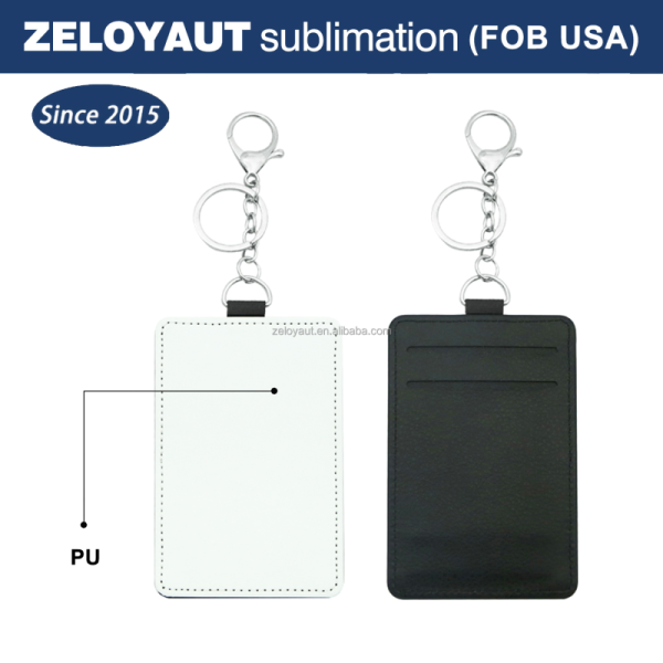Zeloyaut Sublimation Blank Wholesale PU Leather Business Card Holder Custom logo Printed Credit Card Holder Passport Holder