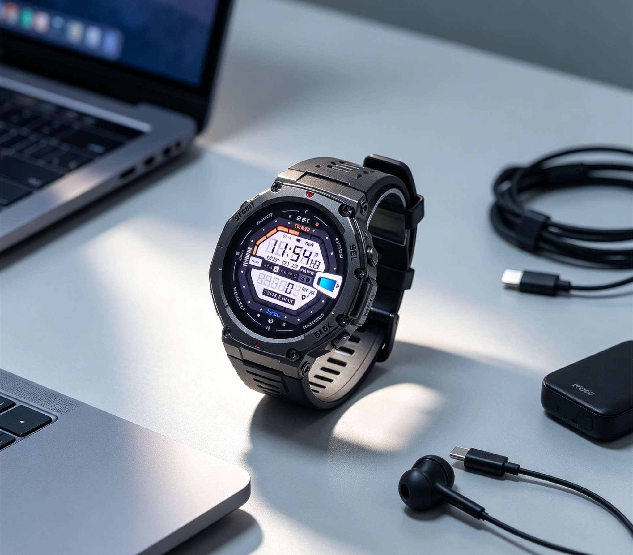 GPS Smart Watch 5ATM Waterproof Built-in 6 Frequency Outdoors Sports 1.43'' HD AMOLED