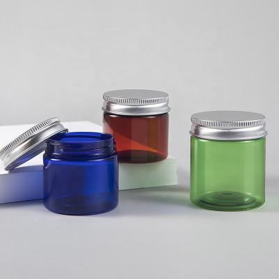 o cosmético plástico de 2oz 4oz 8oz range liso preto dos tampões de alumínio claros do ANIMAL DE ESTIMAÇÃO alinhado