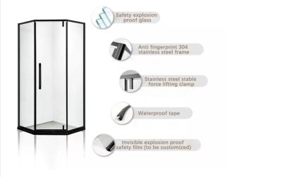 Stainless steel 2 Person Steam Bathroom Shower Cabins With Sliding Doors