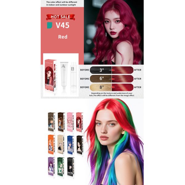 Kit de teinture capillaire maison à base de plantes 200ml Crème Gel Sans ammoniaque Pour Hommes / Femmes