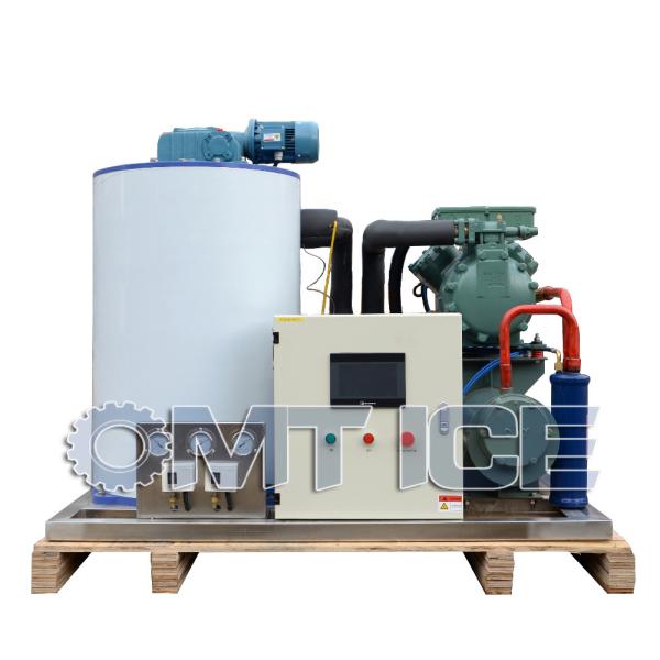 1000 kg de capacidad máquina de hacer hielo de hojuelas acero inoxidable 316 18HP compresor