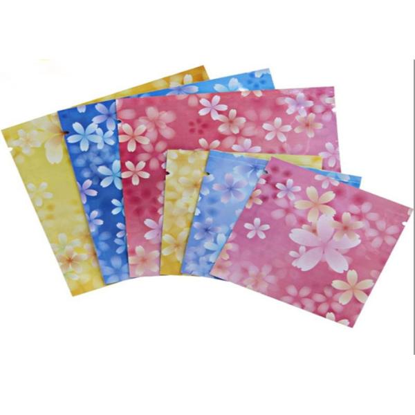 Le côté du cristal trois d'or a scellé des sachets en plastique pour l'oeil/masque facial, écologiques