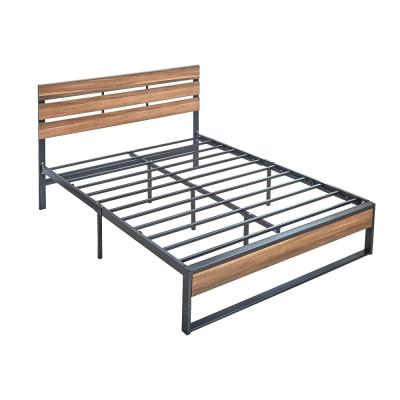 Full Size Hotel Wooden Slat Bed Frame Customizable Size 6 Legs Stability