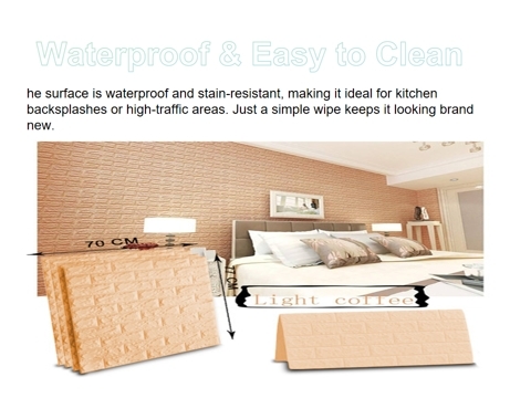 Luxury 3D PE Foam Wall Sticker With Self Adhesive Backing