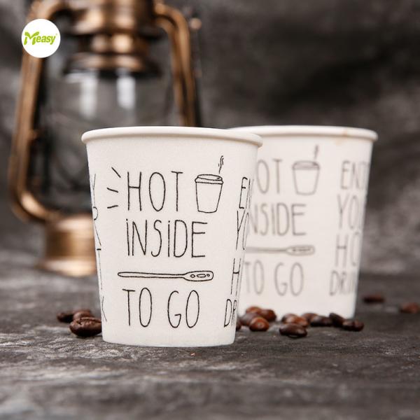 Single wall foam paper cup PE coated disposable hot drink coffee milk tea paper cup with logo customized