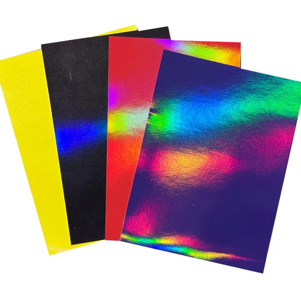 Recyclable Metallized Holographic Paper Sheets / Roll Customized Environment Friendly