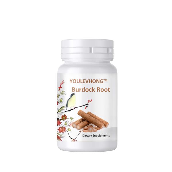 Detox Support 50 Capsules of Gluten Free Burdock Root Capsules with No Sugar Added