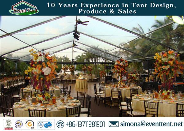Waterproof  Clear Span Tent Aluminum Frame Structure For Outdoor Restaurant