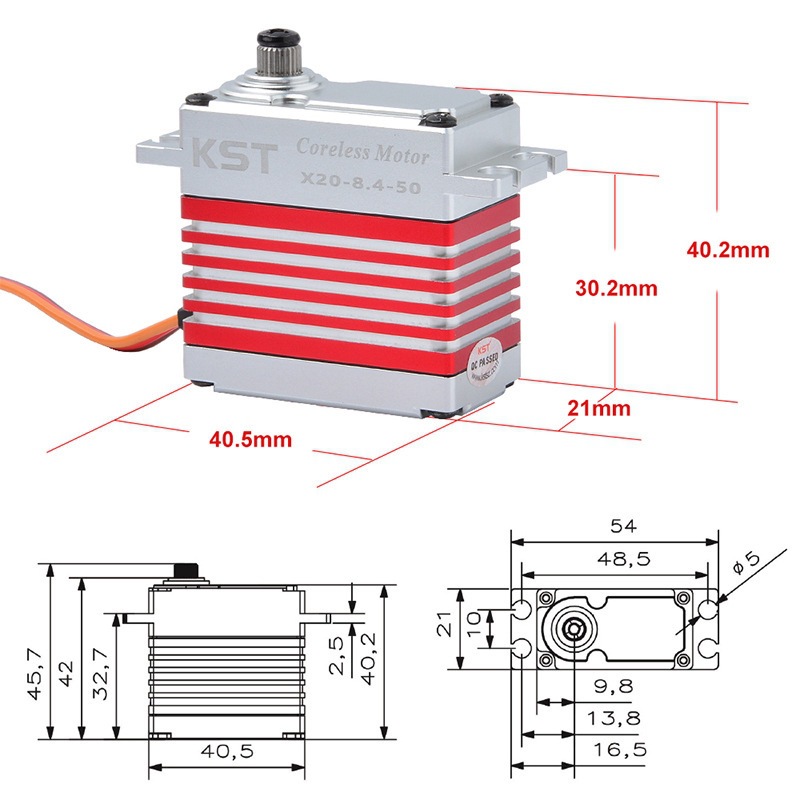 Original KST X20-8.4-50 High-Voltage Digital 45kg High Torque Robot