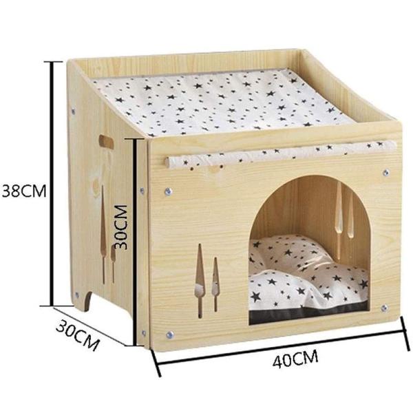 Customized Wooden Cat Shelter Room Timber Dog House