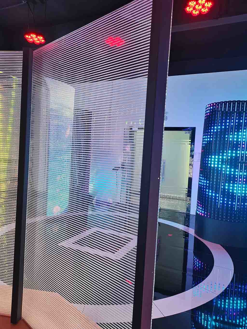 P10 Led Film Screen Высокая прозрачность Ультратонкая