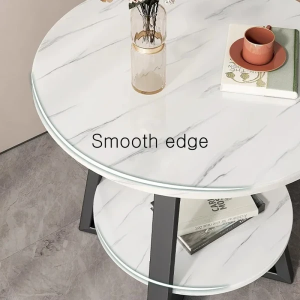 Light Luxury Coffee Table, Bedroom Small Round , Living Room Sofa Side