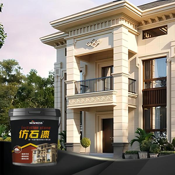 Стенная краска с имитацией фальшивой каменной текстуры и акриловым покрытием