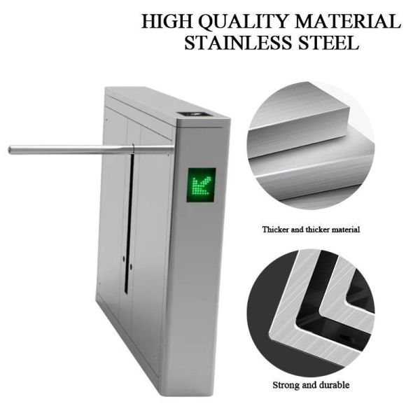 Bidirectional BLDC Motor Drop Arm Turnstile with 30 Person/Min Flow Rate for Access Control