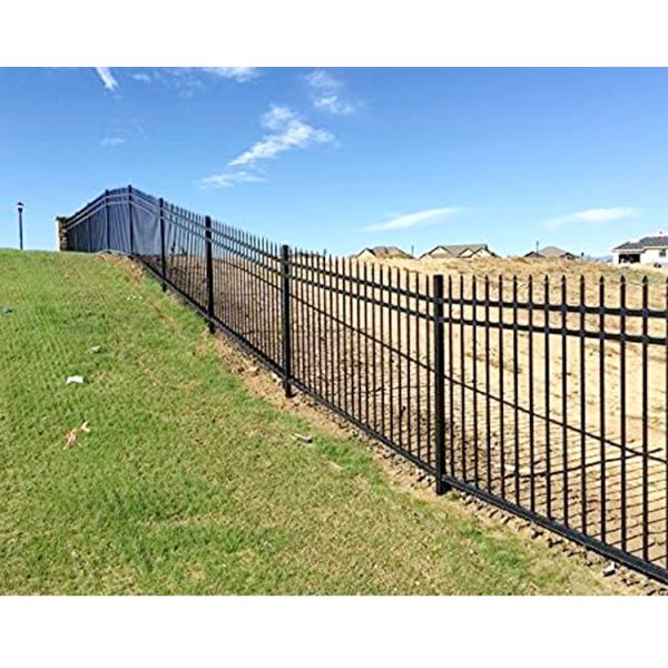 Durable Tubular Steel Fence Made From Galvanized Steel Pipe With Powder Coated Surface Treatment For Corrosion Resistance And Long Lasting
