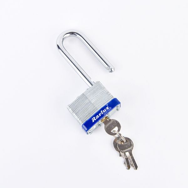 Steel Laminated Keyed Padlock with 2 Brass Keys Heavy Duty Weatherproof Outdoor Use Custom Logo