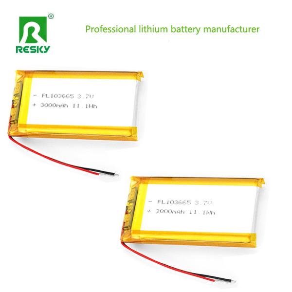 Power Lipo Battery Cell 103665 3.7v 4.2v 3000mAh 11.1wh Rechargeable Lithium Ion Battery Cell