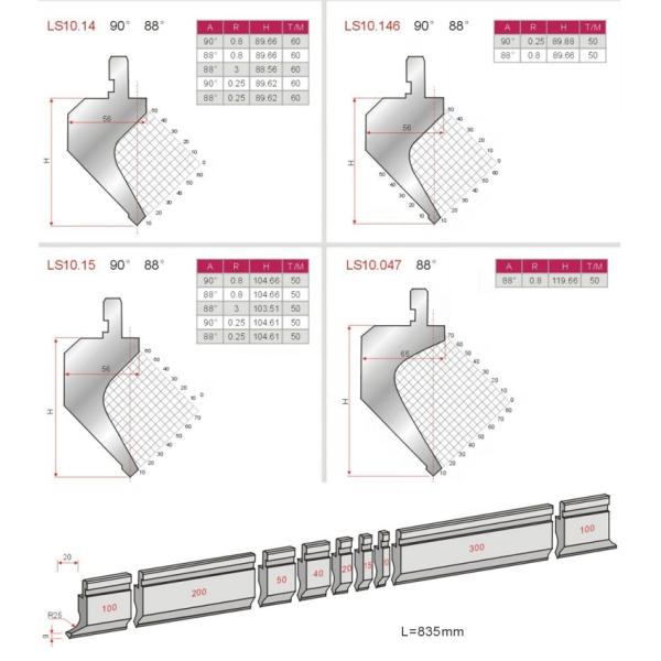 42CrMo Пресс тормозный перфоратор Металлический формодатель Грозный перфоратор HRC49