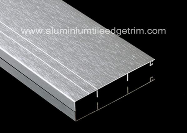 Silver Brushed Aluminium Skirting Boards Floor Decoration 60mm / 80mm / 100mm Height