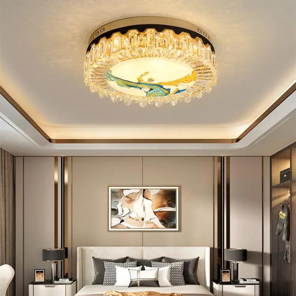 Modern Simple Living Room Chandelier Crystal Ceiling Light Elegant and Stylish for indoor office