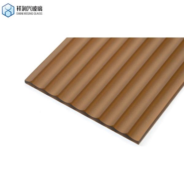 Brown Patterned Glass Shinerising 3mm 5mm 1830*2440new Technology Style Glass Embossed Glass