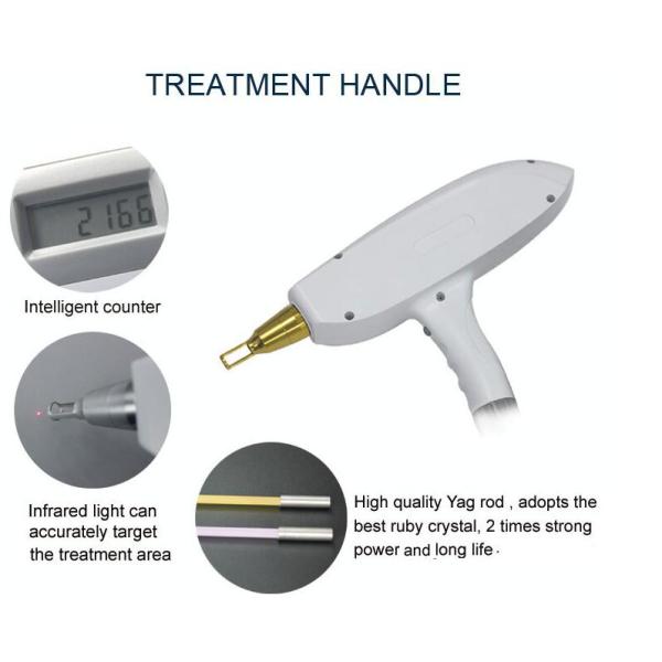 Portable Long Pulse Yag Laser Tattoo Removal Machine Painless For Beauty Salon