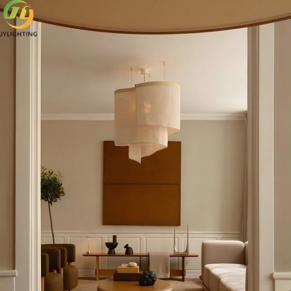 JYLIGHTING Wabi-Sabi Style Fabric Chandelier Modern Pendant Light for Bedrooms and Living Rooms