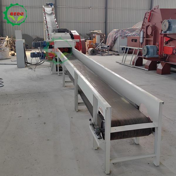 55KW 590rpm Commercial Wood Crusher Machine Drum Type Chipper Shredder Heavy Duty