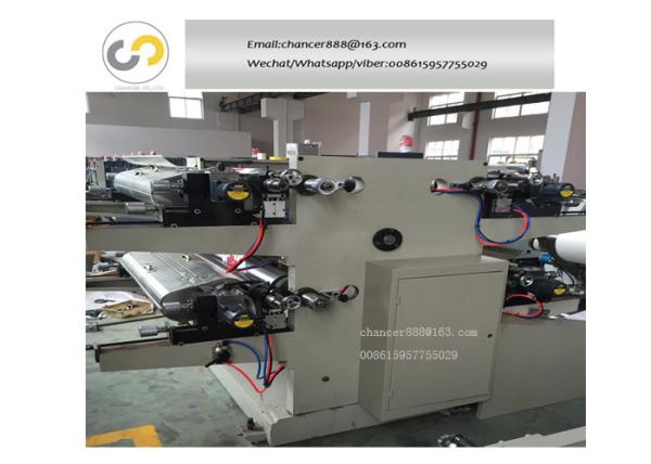 Sharp bottom paper bag making machine with four colors printing online for KFC,fast food