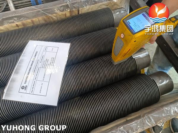 Heat Exchanger ASTM A335 P22 HFW Solid Finned Pipes With 11-13 Cr Fins