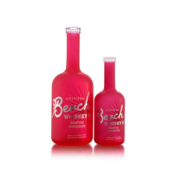 Bouteilles de whiskey décoratives de estampillage chaudes de bouteille en verre