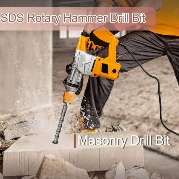 Construction-Grade SDS Masonry Drill Bits: Sand-Blasted Anti-Rust Finish