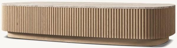 Meubles de table basse rectangulaire de taille personnalisable pour salon moderne