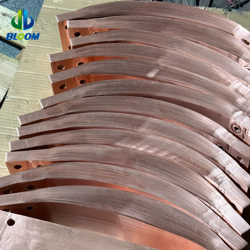 High-current Conduction Flexible Busbar Connector with Multi-layer Laminated Copper Foil Shunt for Customizable Resistance Welding