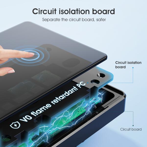 Tuya Smart WiFi 6 Gang Light Switch  No Neutral Wire, Timing, Voice Control, RF433, Alexa & Google Home Compatible