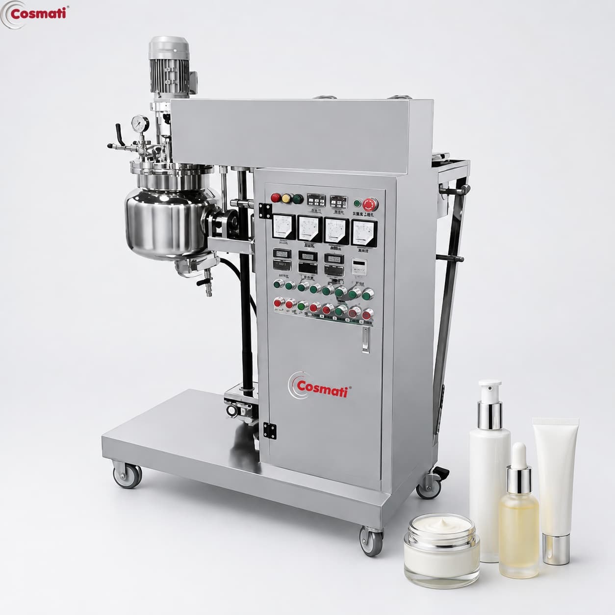 5L 10L Small Lab Vacuum Homogenizer Mixer Emulsifier for Cosmetic Products