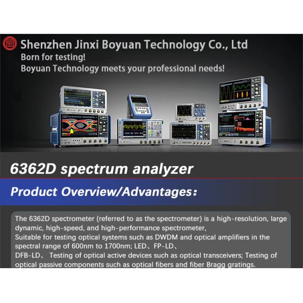 CAYEAR 6362D Spectrum Analyzer with 600nm~1700nm Spectral Scanning Range and 20pm Minimum Resolution