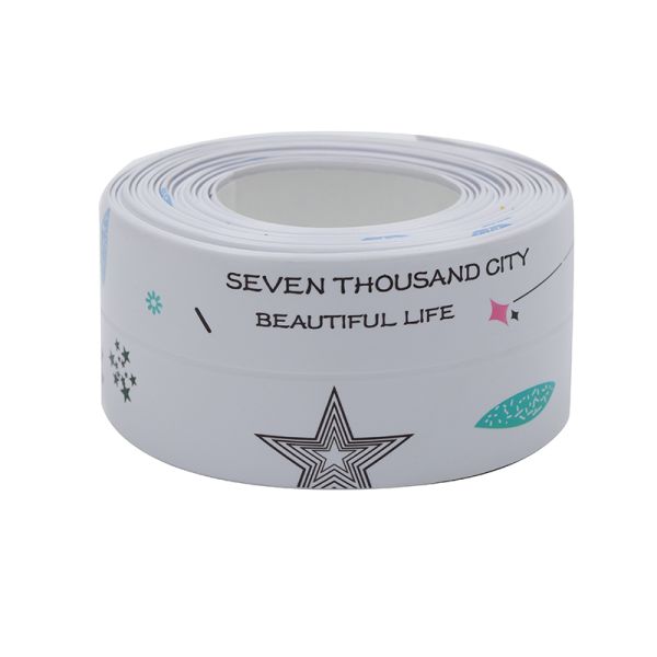 Bath & Kitchen PVC Self-Adhesive Sealant Strip Pressure Sensitive Acrylic Caulk Tape for Shower Tile Sealing