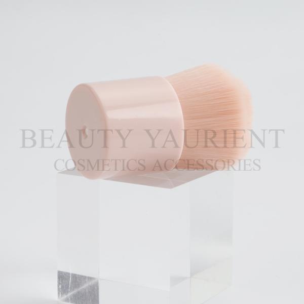 Flower Hair Plastic Handle Fluffy Foundation Makeup Brush Flat 25mm Diameter